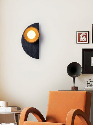 Luca Applique Murale en Bois Et Travertin Artistique