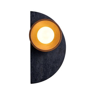 Luca Applique Murale en Bois Et Travertin Artistique