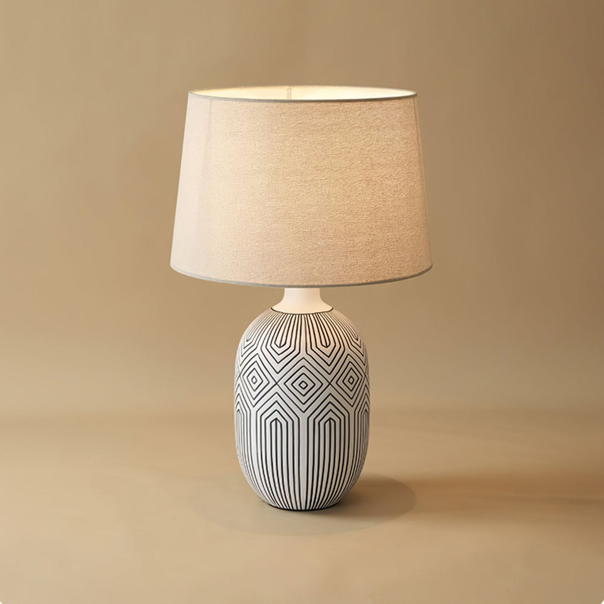 Brittany Moderne Lampe de Table en Céramique