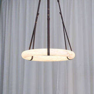 Luste Lustres en Albâtre Anneau Sangle en Cuir Version A