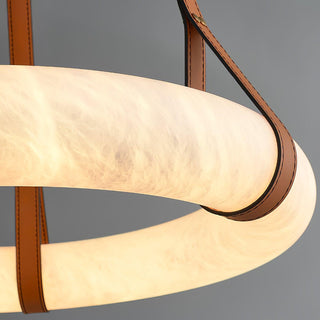 Luste Lustres en Albâtre Anneau Sangle en Cuir Version A