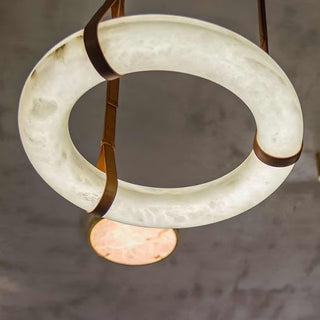 Luste Lustres en Albâtre Anneau Sangle en Cuir Version A