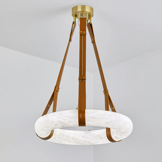 Luste Lustres en Albâtre Anneau Sangle en Cuir Version A