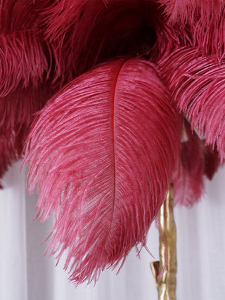 Selis Lampadaire en Laiton avec Plume d'Autruche