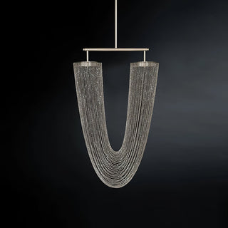 Lustra Suspension en Chaîne de Cuivre Moderne