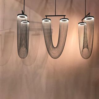 Lustra Suspension en Chaîne de Cuivre Moderne