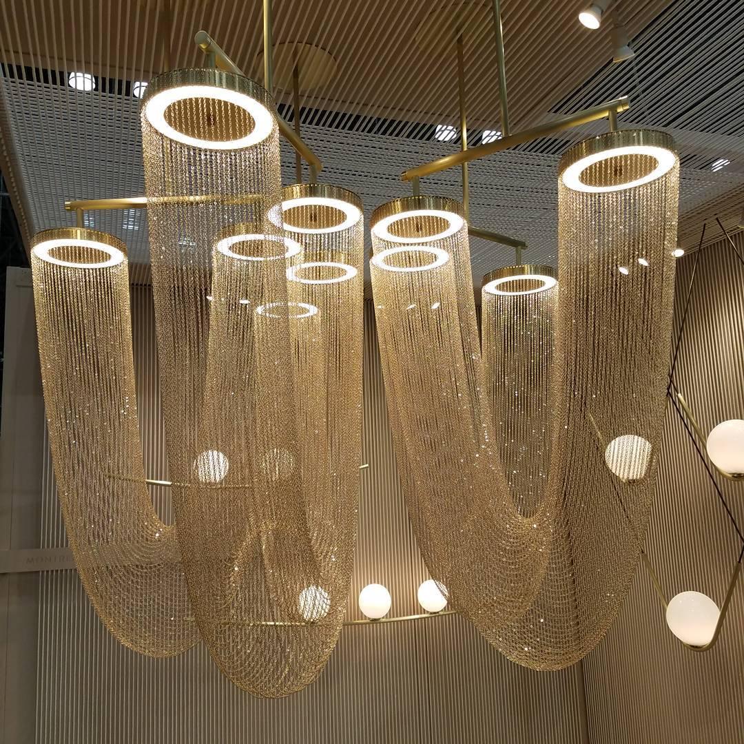 Veyria Suspension en Chaîne de Cuivre Moderne