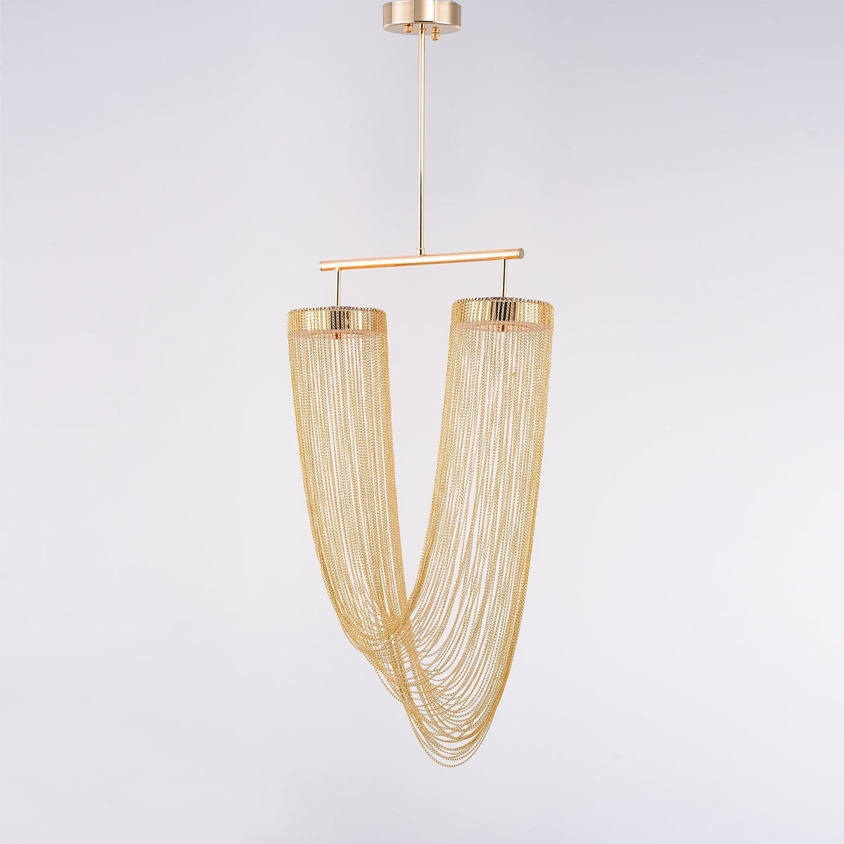 Veyria Suspension en Chaîne de Cuivre Moderne