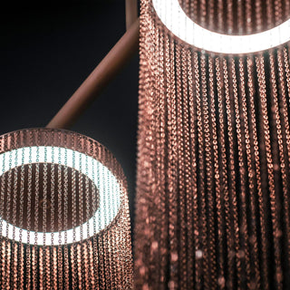 Lustra Suspension en Chaîne de Cuivre Moderne