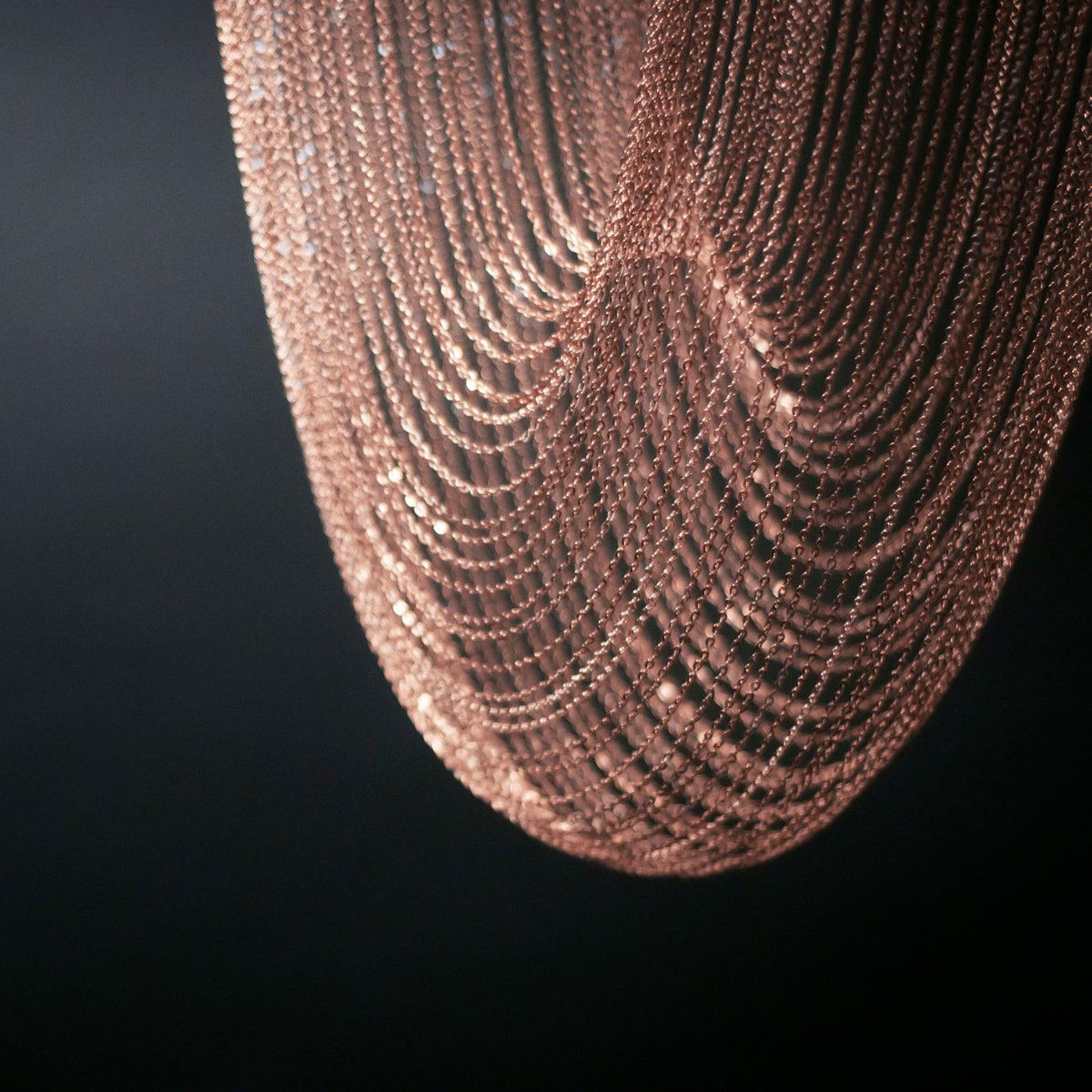 Veyria Suspension en Chaîne de Cuivre Moderne