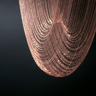 Lustra Suspension en Chaîne de Cuivre Moderne