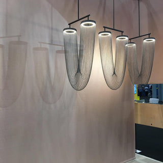 Lustra Suspension en Chaîne de Cuivre Moderne