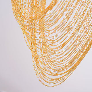 Lustra Suspension en Chaîne de Cuivre Moderne