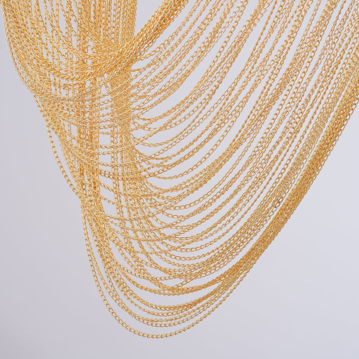 Veyria Suspension en Chaîne de Cuivre Moderne