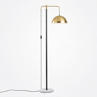 Lumirette Brass Arc Floor Lamp-Neutral Decor