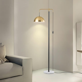 Lumirette Brass Arc Floor Lamp-Neutral Decor