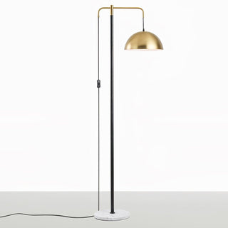 Lumirette Brass Arc Floor Lamp-Neutral Decor