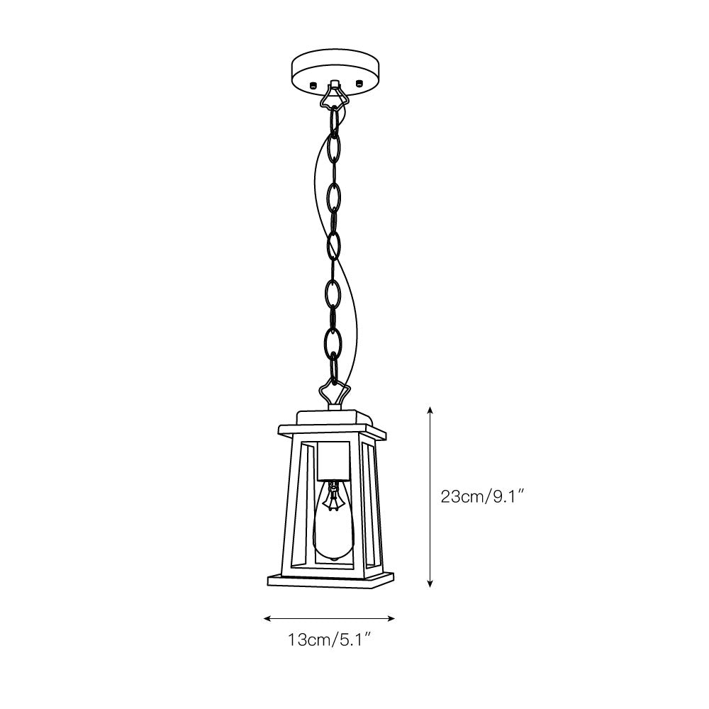 Erphaa Suspension Lanterne Métal Extérieur Vintage Traditionnelle