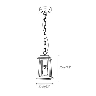Erphaa Suspension Lanterne Métal Extérieur Vintage Traditionnelle
