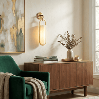 Oval Capsule Wall Sconce-Neutral Decor