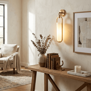 Oval Capsule Wall Sconce-Neutral Decor