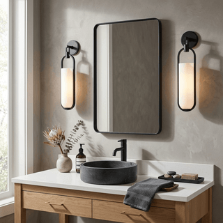 Oval Capsule Wall Sconce-Neutral Decor