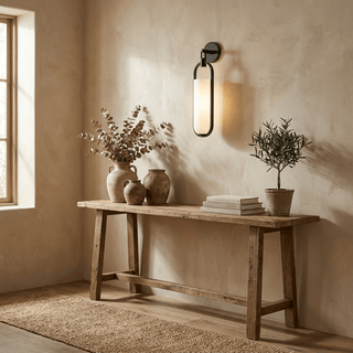 Oval Capsule Wall Sconce-Neutral Decor