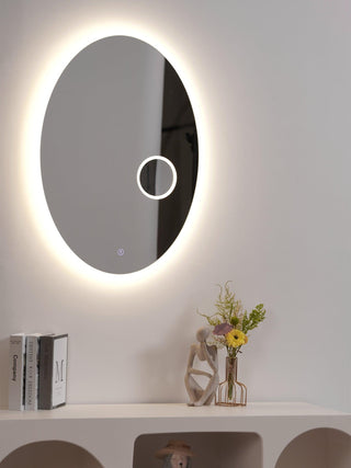 Ovariel Ovale Miroir Plastique Applique Lumière