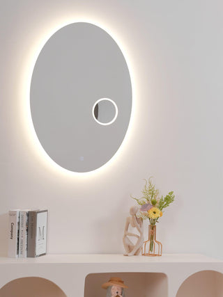 Ovariel Ovale Miroir Plastique Applique Lumière
