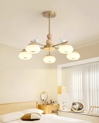 Lustra Lustre Laiton Oiseau Ozawa Élégant