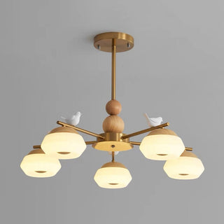 Lustra Lustre Laiton Oiseau Ozawa Élégant