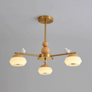 Lustra Lustre Laiton Oiseau Ozawa Élégant