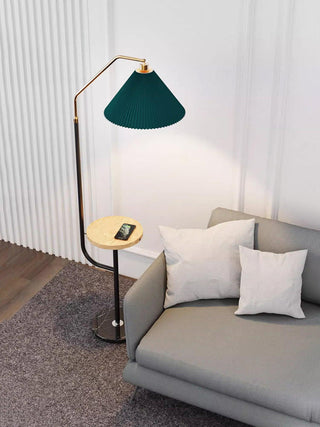 Nexc Lampadaire en Marbre Et Bois