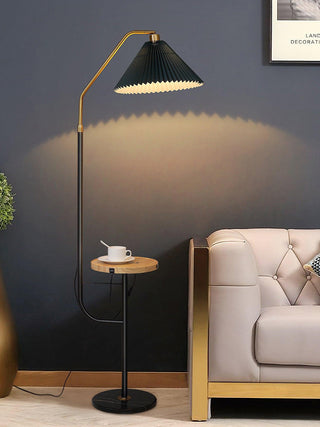 Nexc Lampadaire en Marbre Et Bois