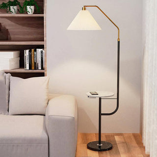 Nexc Lampadaire en Marbre Et Bois