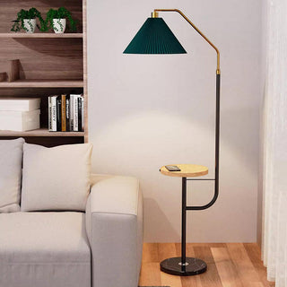 Nexc Lampadaire en Marbre Et Bois