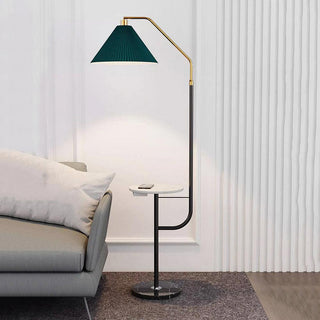 Nexc Lampadaire en Marbre Et Bois