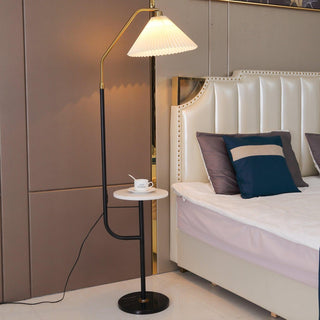 Nexc Lampadaire en Marbre Et Bois