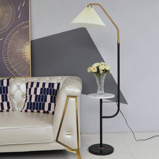 Nexc Lampadaire en Marbre Et Bois