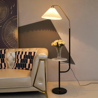 Nexc Lampadaire en Marbre Et Bois