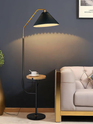 Nexc Lampadaire en Marbre Et Bois