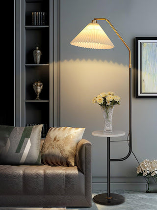 Nexc Lampadaire en Marbre Et Bois
