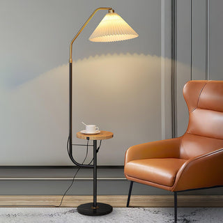 Nexc Lampadaire en Marbre Et Bois