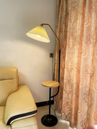 Nexc Lampadaire en Marbre Et Bois