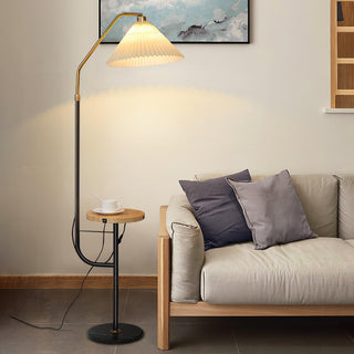Nexc Lampadaire en Marbre Et Bois