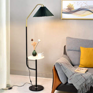 Nexc Lampadaire en Marbre Et Bois