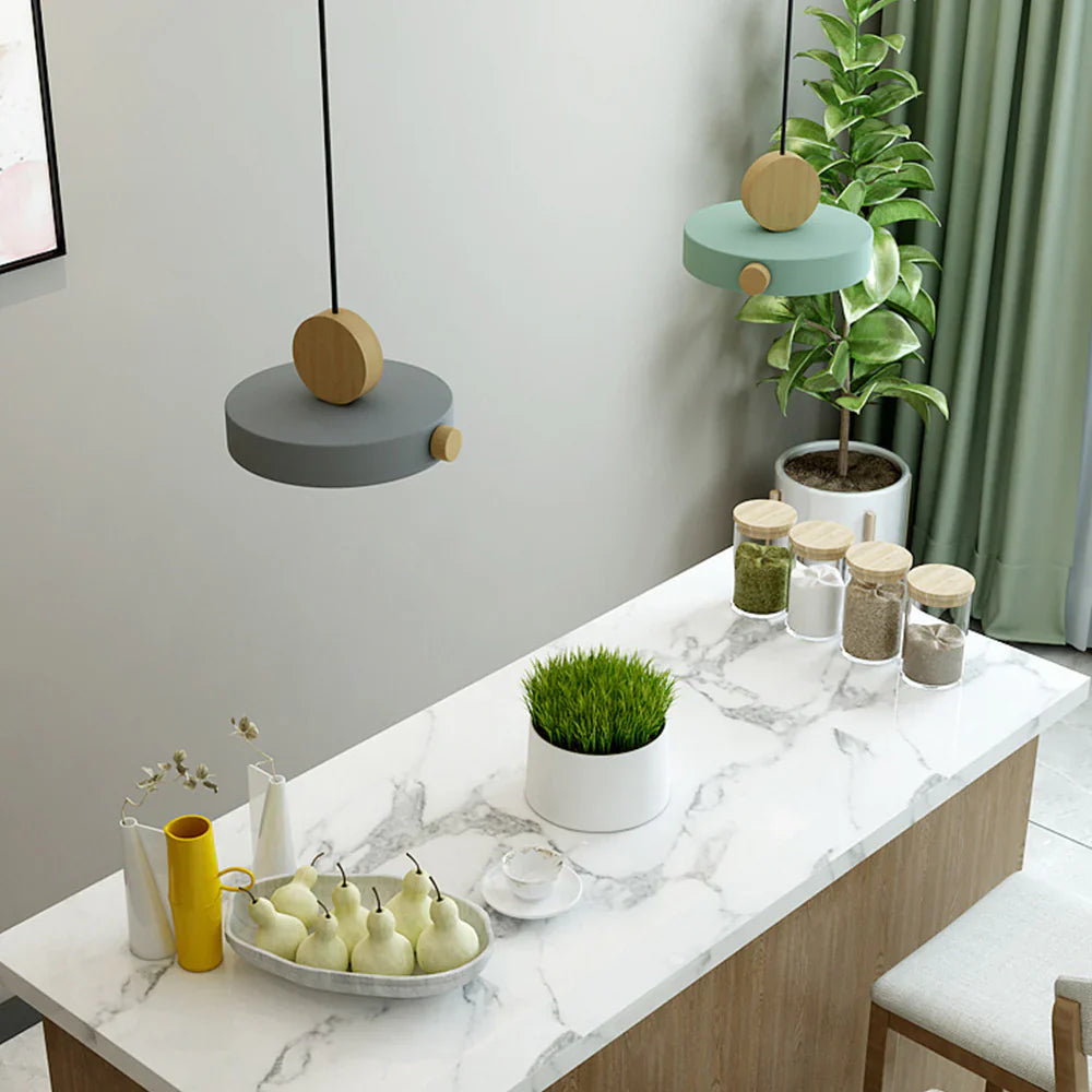 Valentina Design LED Suspension Métal/Acrylique /Bois Salon