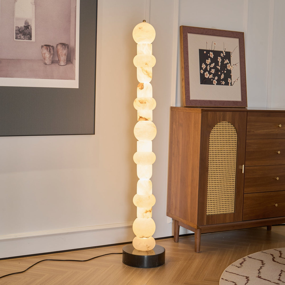 Nostix Lampadaire en Albâtre