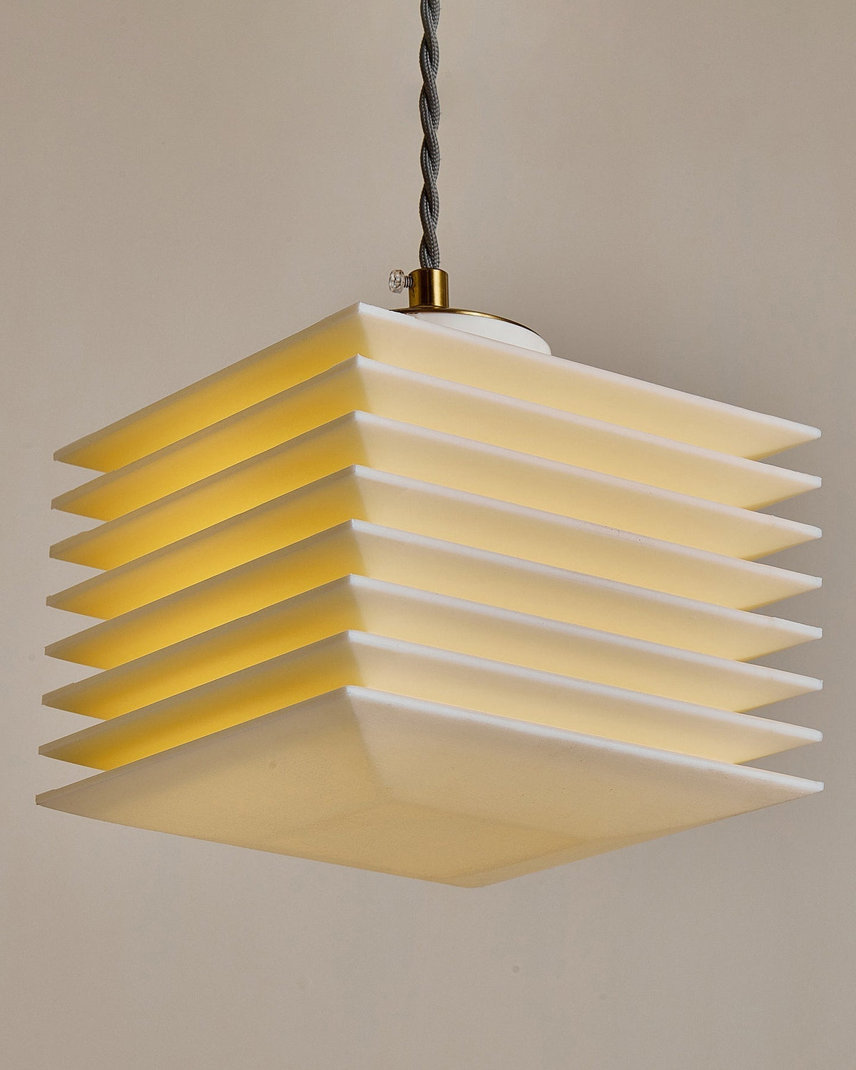 The larger size Pagoda Pendant Lamp (22cm) shown from an angle.