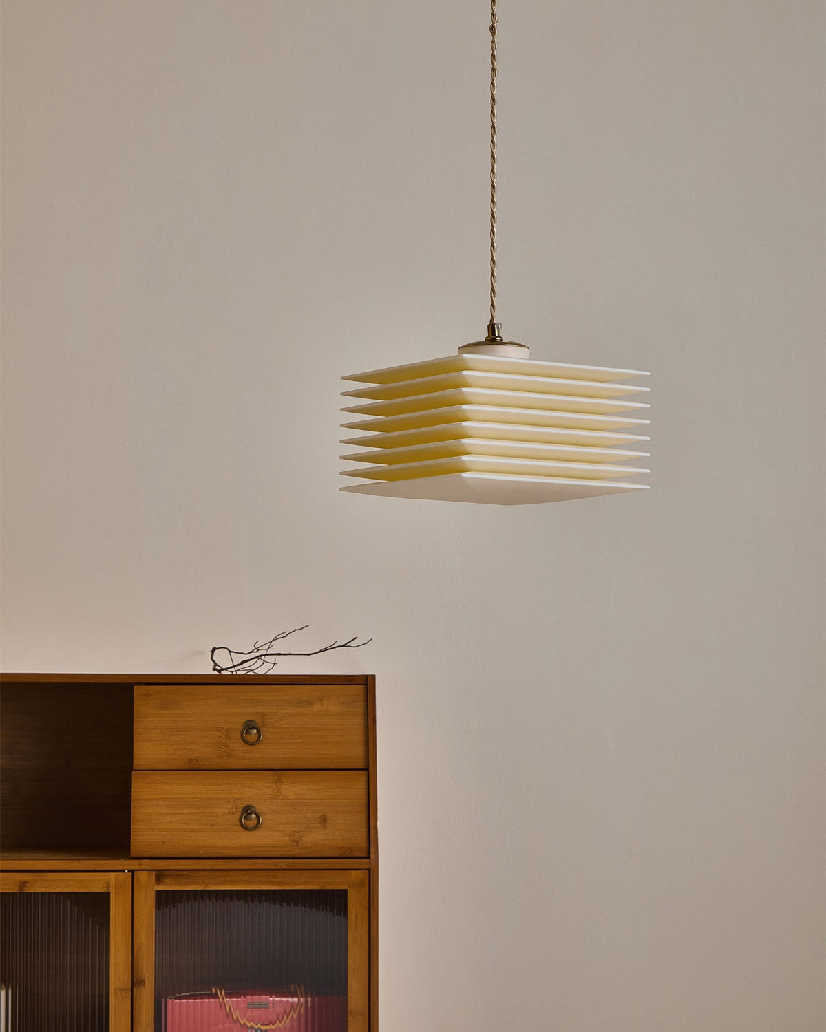 Side view of the Pagoda Pendant Lamp against a plain background.